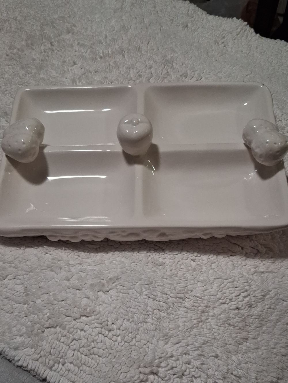 Gibson White Four-Compartment Ceramic Server
